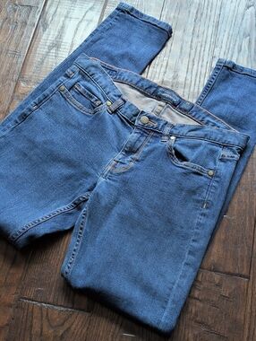 PATAGONIA I Organic Cotton Medium Blue Slim Low-Rise Denim Jeans, 29